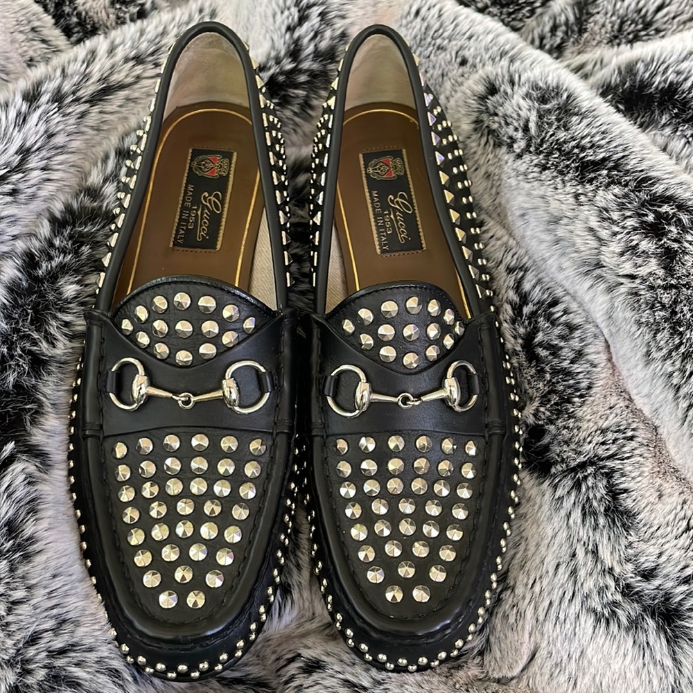 Gucci spiked loafers size 38 1/2